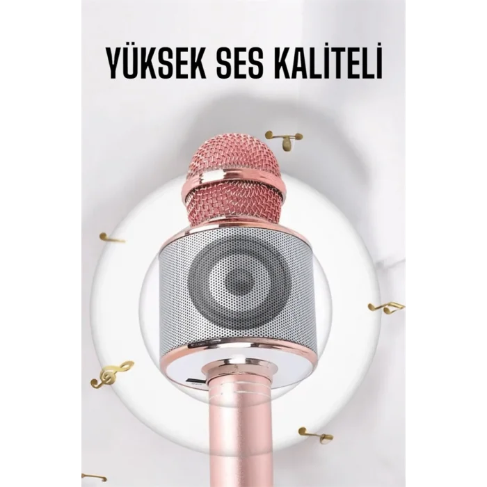 Taşınabilir Bluetooth Karaoke Mikrofon: Hafıza Kart Girişli, Etkileyici Performans