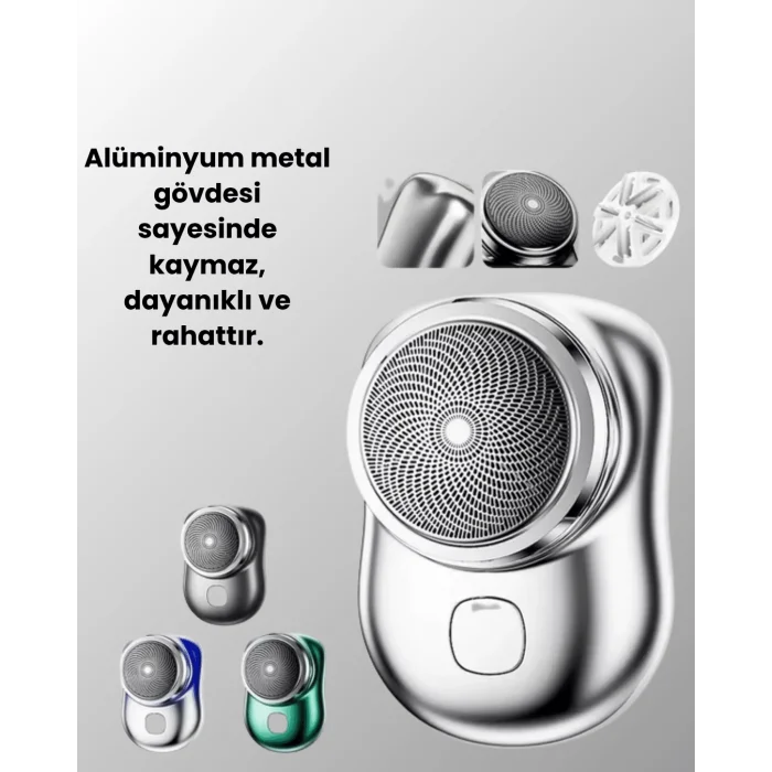 Taşınabilir, cep boyunda, şarjlı elektrikli tıraş makinesi