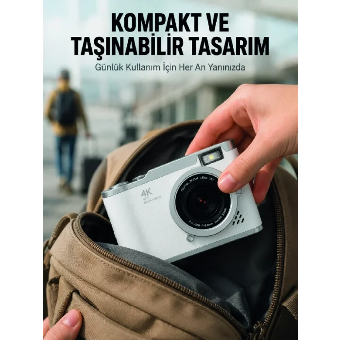 Taşınabilir Dijital Kamera Otomatik Odaklama ve Beauty Modu