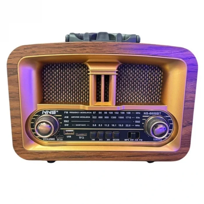 Taşınabilir Klasik AM/FM/SW  Retro Ev Radyo USB ile Şarj Olabilen Retro Radyo (5047)