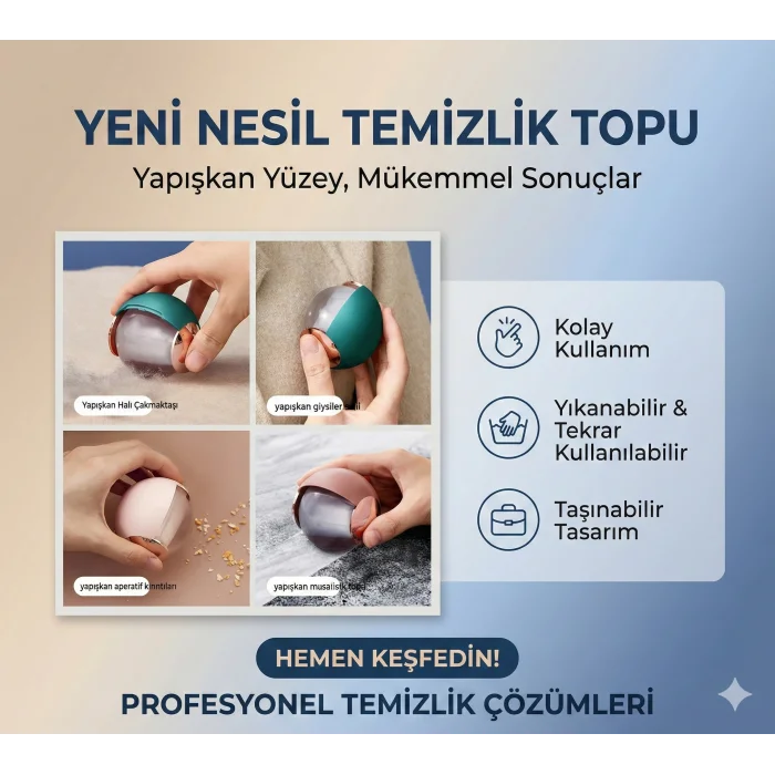 Taşınabilir Yıkanabilir Giysiler Yapışkan Saç Topu