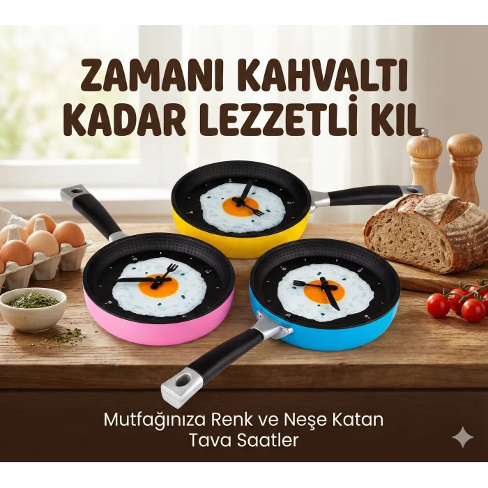 Tava Konseptli Duvar Saati