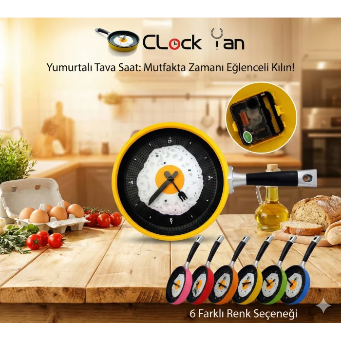 Tava Konseptli Duvar Saati