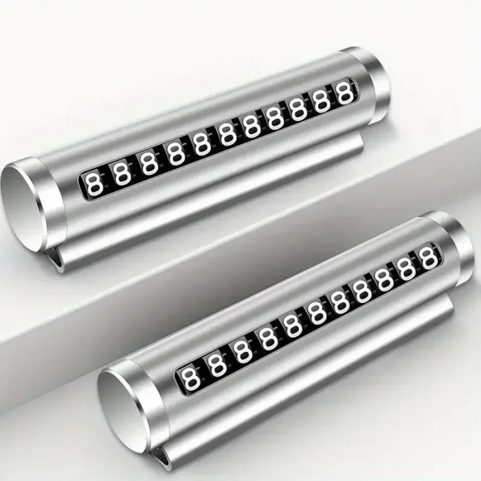 Telefon Numarası Plaka Silindiri Ayarı Renkli Metal Alüminyum Araba Geçici Park Kartı Evrensel Moda Oto Aksesuarları (5047)