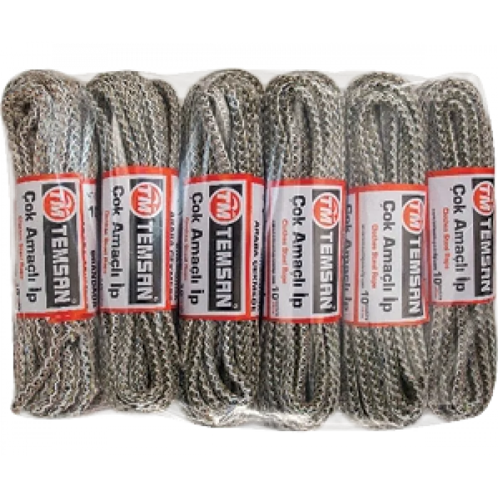 Temsan 10 mt Çok Amaçlı İp 12li