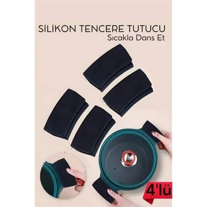 Tencere Tutucu Silikon 4 Adet 720172