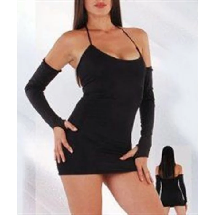 Terry Pau TP060828 Eldivenli Mini Elbise