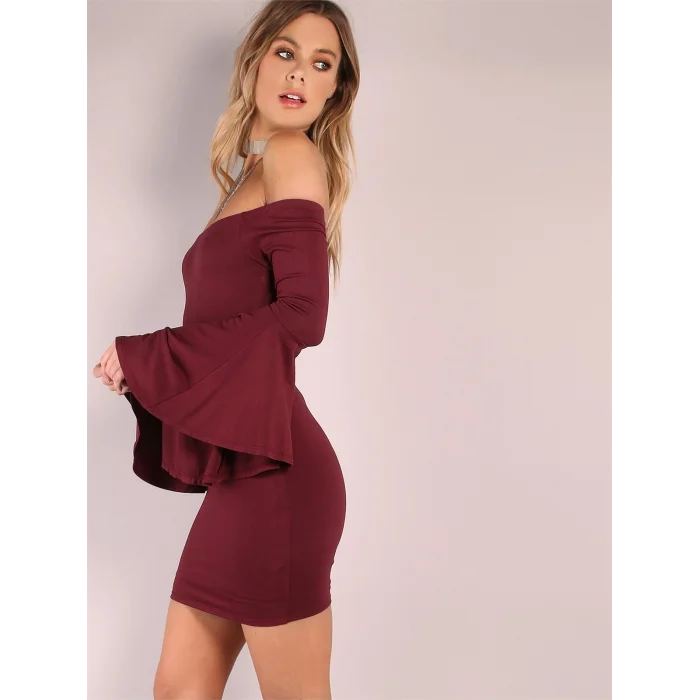 Terry Pau TP101320 İspanyol Kol Straplez Elbise