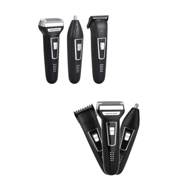 Tıraş Makinesi 3 Başlıklı T Başlıklı Hassas Ciltlere Özel Saç Sakal Vücut Kulak ve Burun