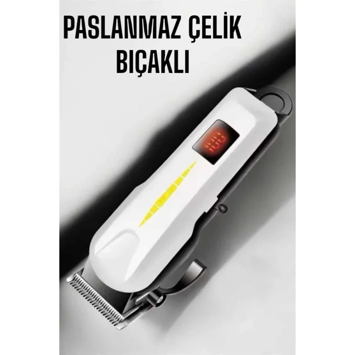 Tıraş Makinesi Profesyonel Saç Ve Sakal Kesme Milim Ayarlı Dijital Göstergeli