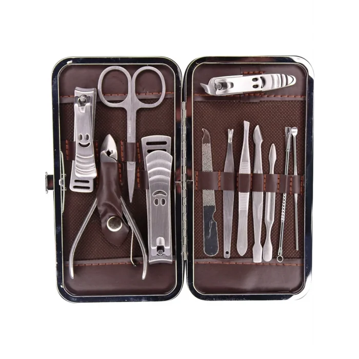 Tırnak Makası Tırnak Bakım Seti Deri Çantalı 12 Parça Set (5047)