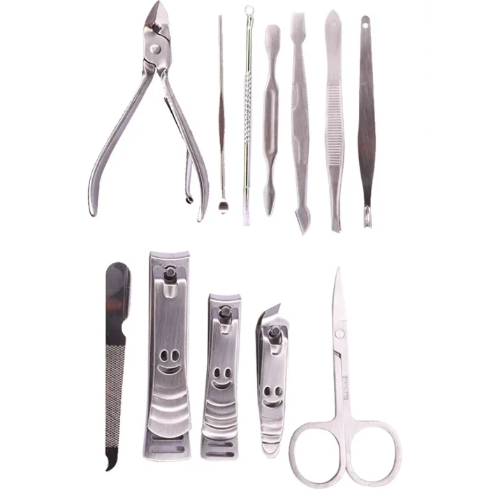 Tırnak Makası Tırnak Bakım Seti Deri Çantalı 12 Parça Set (5047)