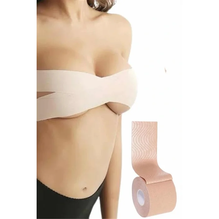 Toparlayıcı Göğüs Bandı Şekillendirici Ten Rengine Uygun Esnek Hassas Ciltlere Uygun