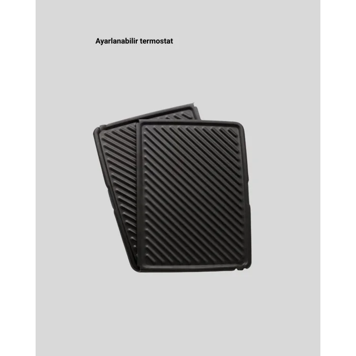 Tost Makinesi Kırmızı Döküm Plaka 6+ Dilim Çok Kapasiteli Izgara