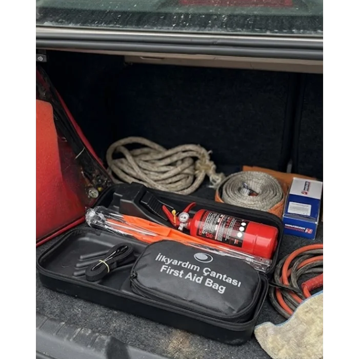 Trafik Seti Acil Durum Araç Güvenlik Kiti Yangın Tüpü ve Reflektörlü