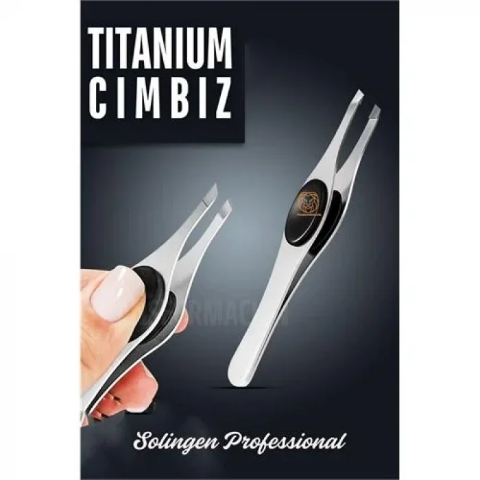 Titanyum Çelik Cımbız Kaş Alma Cımbızı Tüy Alma Cımbızı Solingen Professional  721244