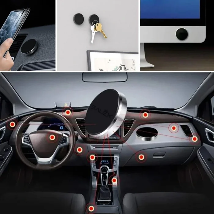 Tüm Modellerle Uyumlu Manyetik Araç İçi Telefon Tutucu Çok Amaçlı Güçlü Mıknatıs Tutucu (5047)