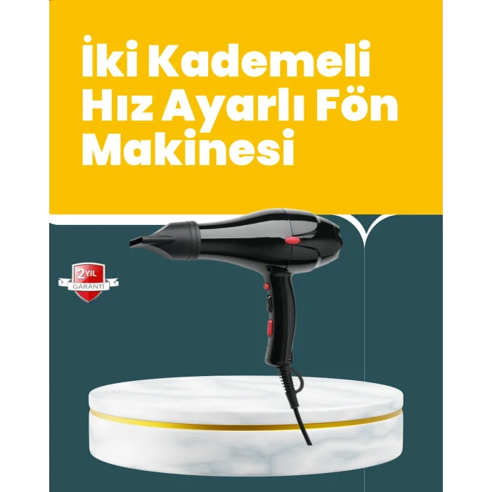 Tüm Saç Tipleri İçin 2200W Güçlü Fön Makinesi