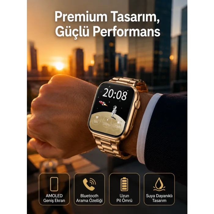 Sağlık Takipli Akıllı Saat 117 Spor Modlu AMOLED Ekran