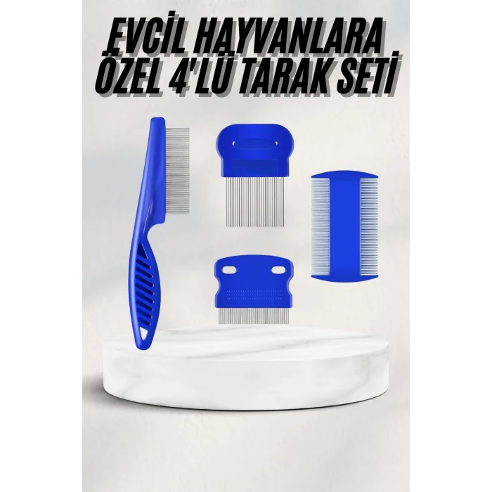Tüy Fırçası Bit Tarağı Seti Evcil Hayvan Tüy Toplayıcı Bit Pire Önleyici Tarak