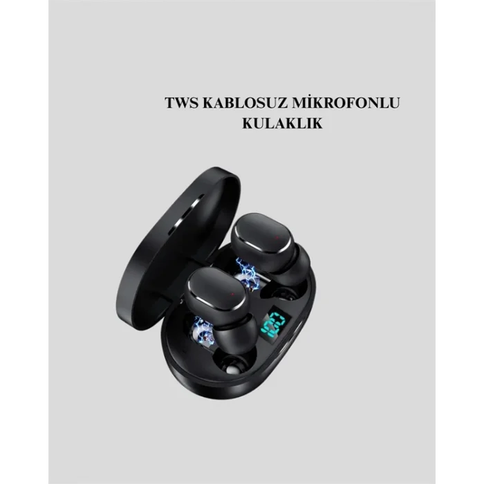 TWS Bluetooth Kulaklık Kulak İçi Kablosuz Dijital Göstergeli Çağrı Cevaplayabilen