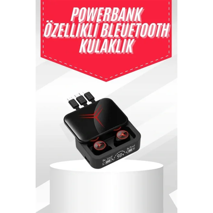 Tws Powerbank Kutulu Dijital Göstergeli Bluetooth Kulaklık Kablosuz Kulakiçi Kulaklık