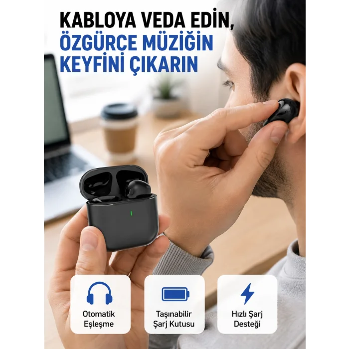 TWS Pro 5 Bluetooth Kulaklık – Kablosuz ve Şarj Kutulu Tasarım Yeni Nesil