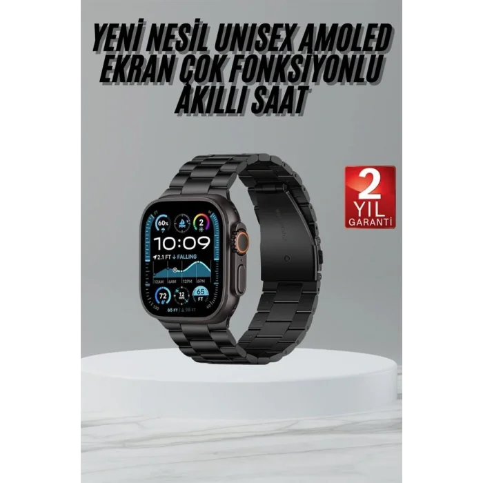 Ultra 3 Kordonlu Amoled Ekran Akıllı Saat Çok Fonksiyonlu Uyku ve Sağlık Takibi