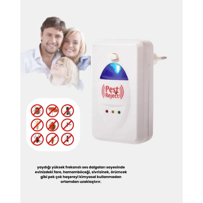 Ultrasonik Böcek ve Fare Kovucu – Doğa Dostu, Sessiz ve Etkili