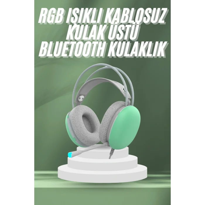 Unısex Yüksek Ses Kaliteli Yumuşak Kılıflı Kablosuz Kulak Üstü Bluetooth Kulaklık