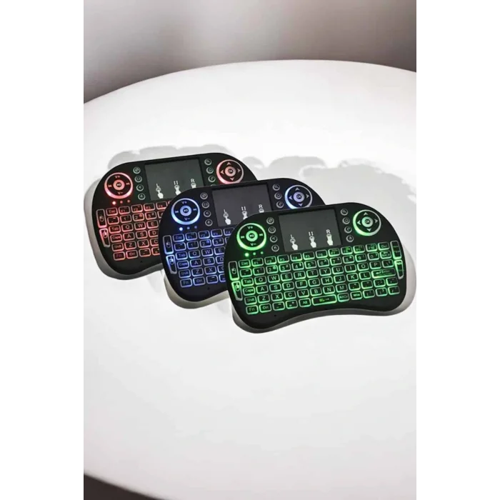 USB Bağlantılı Mini Q Klavye Işıklı Tüm Cihazlara Uyumlu
