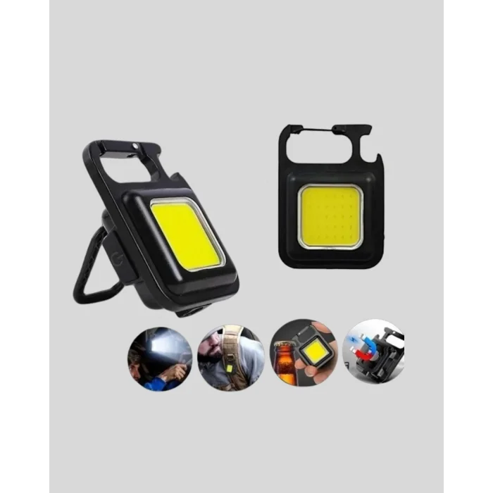 USB Şarjlı 800 Lümen LED Fener – Mini Boy, 3 Işık Modlu, Anahtarlık Tipi El Feneri