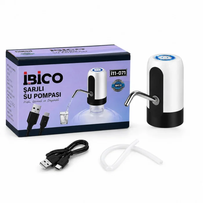 USB ŞARJLI - OTOMATİK DAMACANA SU POMPASI 4W - 800mAH İ11-071 (5047)