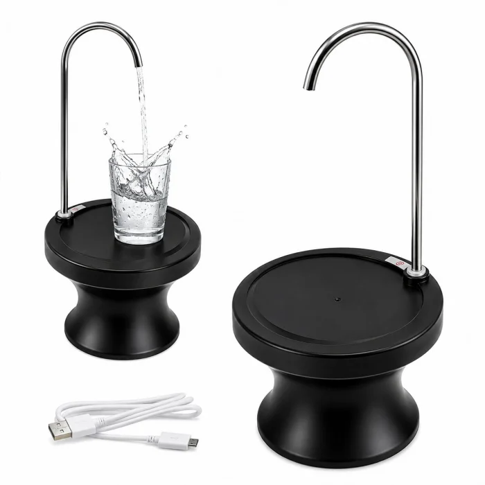USB ŞARJLI - OTOMATİK DAMACANA SU POMPASI - STAND 360° BAŞLIK NRX-4337 (5047)