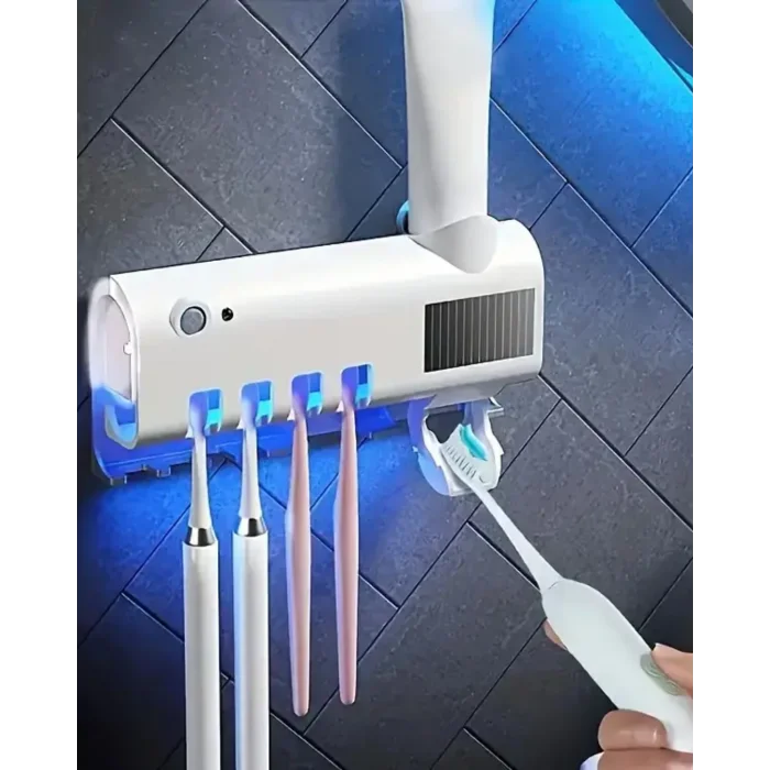 UV Sterilizasyonlu Duvara Monte Otomatik Diş Fırçası Tutucu