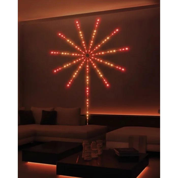 Uygulama Destekli RGB LED Havai Fişek Duvar Aydınlatması