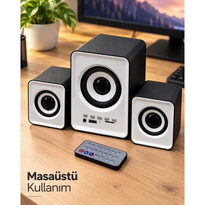 Uzaktan Kumandalı Masaüstü Multimedya Hoparlör