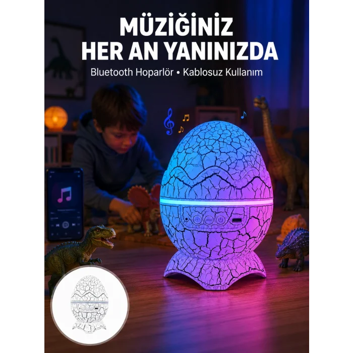 Uzaktan Kumandalı, USB Girişli, Döner Projektör Lamba Yeni Nesil
