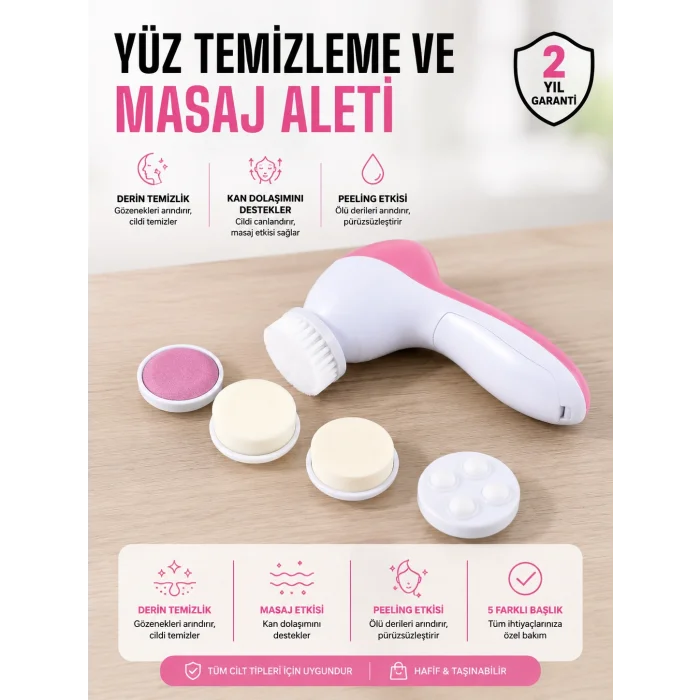 Uzun Pil Ömrü ve Etkili Sonuçlar Sunan 5 Fonksiyonlu Cilt Bakım Cihazı