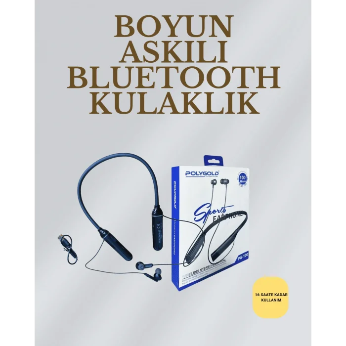 Uzun Süreli Kullanım İçin  – Kablosuz Boyun Bantlı Kulaklık, 50 Saat Batarya