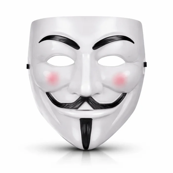 V Mask Premium Vendetta Beyaz Maske (Guy Fawkes Stil)
