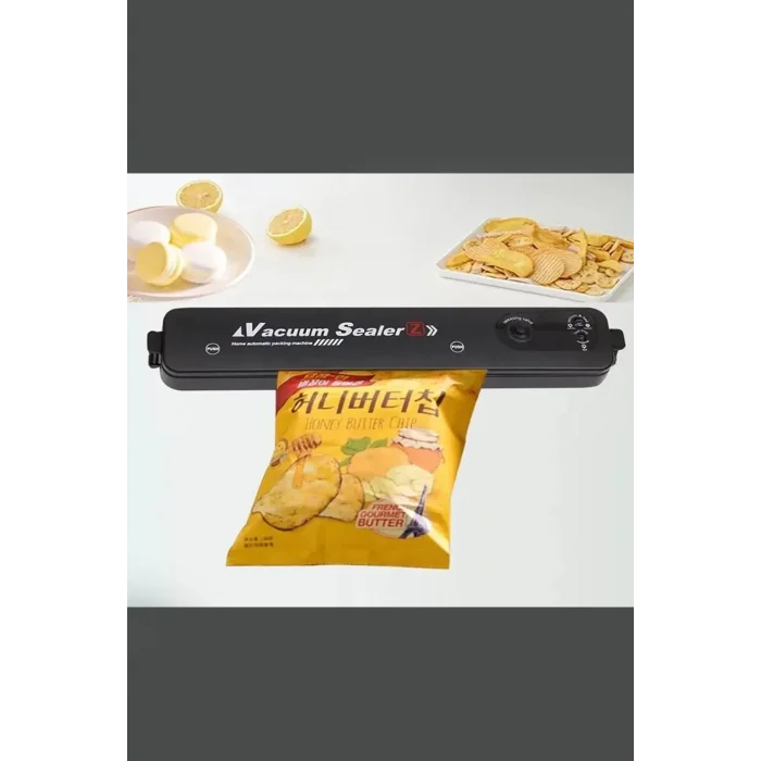 Vacuum Sealer Ev Tipi Vakumlama ve Yapıştırma Makinesi + 10 Adet Vakum Poşeti (5047)
