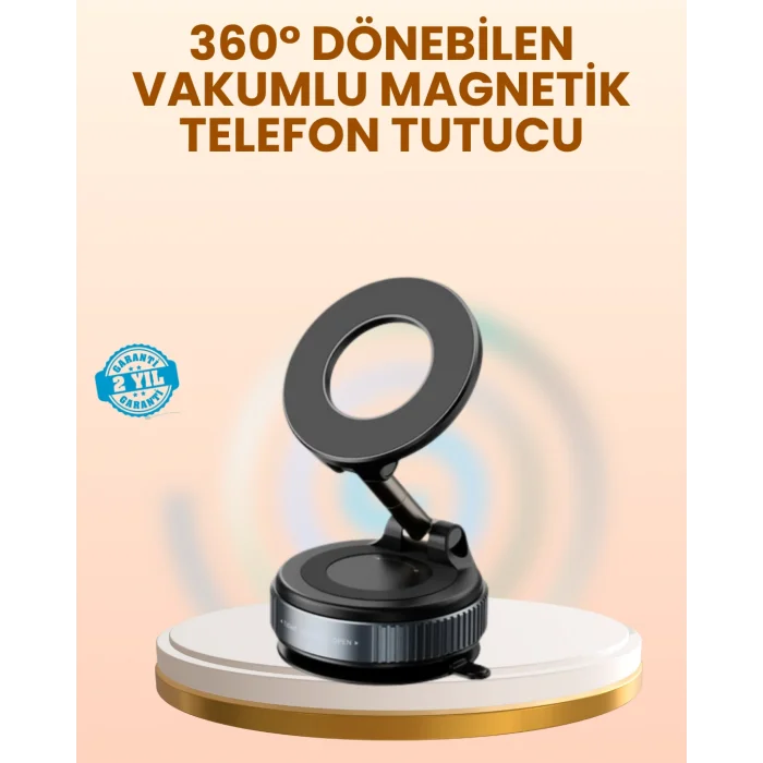 Vakumlu Manyetik Araç Telefon Tutucu Güçlü Tutuş
