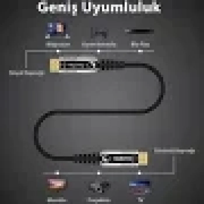 Veggieg 4K 60Hz 18Gbps Hdr Arc Hdcp Fiber Optik Hdmi 2.0 Kablo 5m (0177)