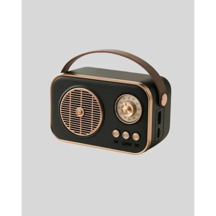 Vintage Bluetooth Radyo – TF Kart ve FM Destekli Taşınabilir Nostaljik Model