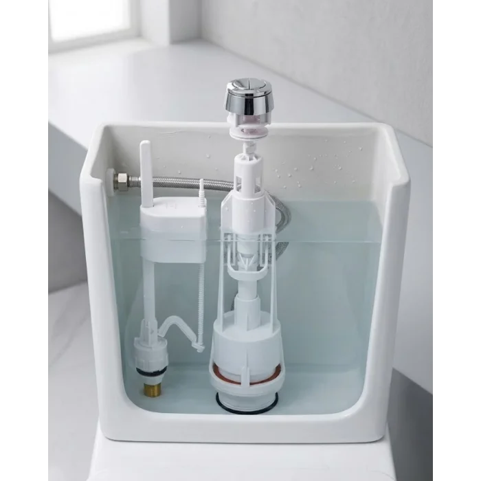 Vitrifiye Rezervuar İç Takımı Basmalı Mekanizma Alt Girişli Sessiz Dolum Sistemi