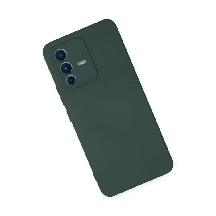 Vivo V23 5g Kılıf Nano İçi Kadife Silikon - Koyu Yeşil