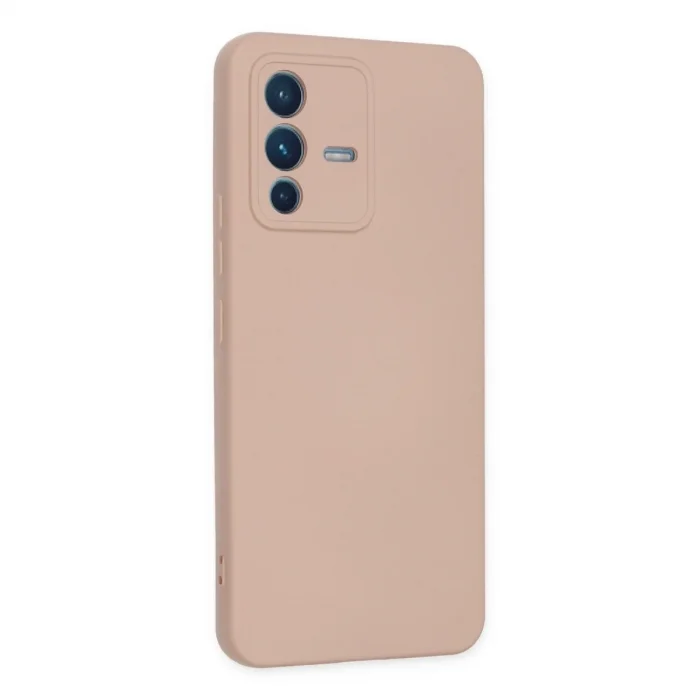 Vivo V23 5g Kılıf Nano İçi Kadife Silikon - Pudra