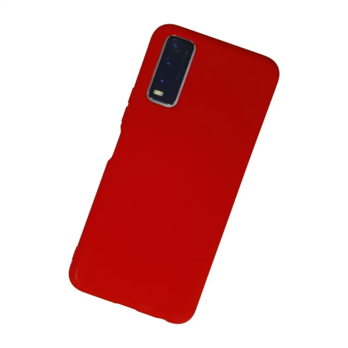 Vivo Y11s Kılıf Nano İçi Kadife Silikon - Kırmızı