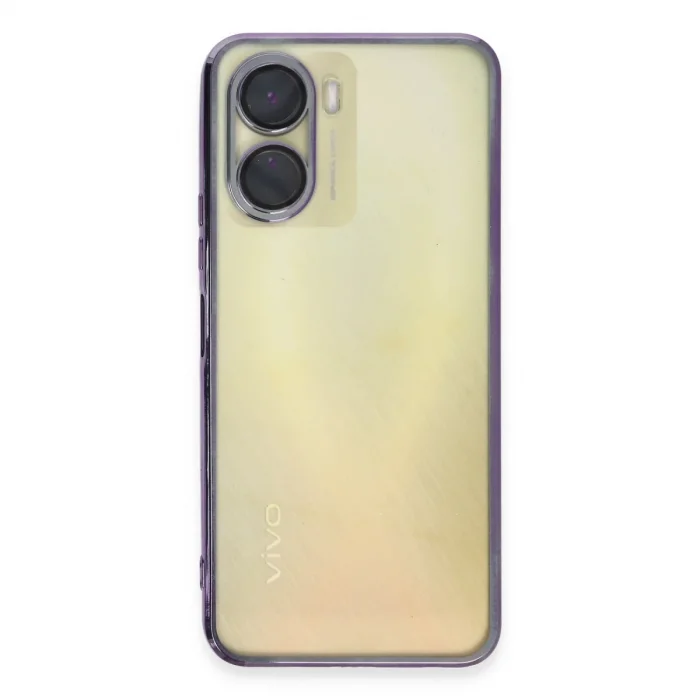 Vivo Y16 Kılıf Razer Lensli Silikon - Mor